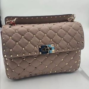 SOLD💰Valentino Medium Rockstud Spike Leather Shoulder Bag